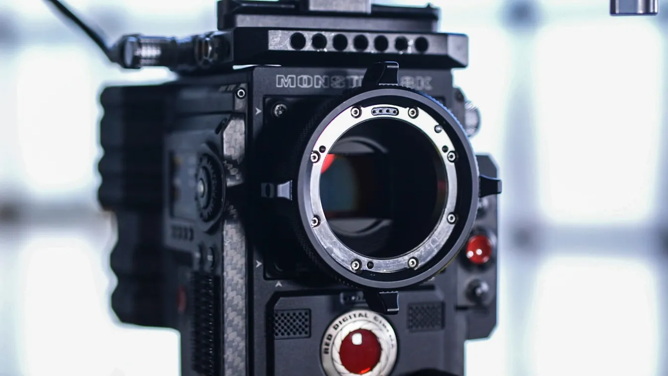 a camera with a lens attached to it